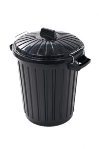 CURVER DUSTBIN WITH METAL CLIP LID 70L