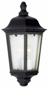 3-SIDED H/WALL LANTERN - BLK