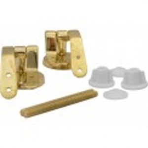 PA54P POLISHED BRASS PILLAR TOILET SEAT HINGES