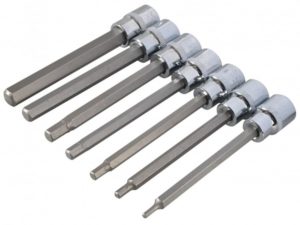 7PCE 3/8" DRIVE EXTRA LONG HEX BIT SOCKETS