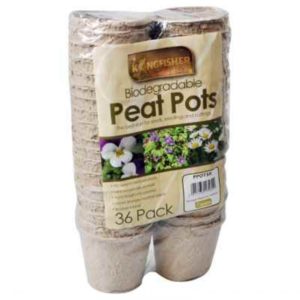 36 PACK 8CM(3IN) BIODEGRADAB LE ROUND PEAT PPOTSR