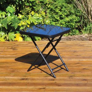 FOLDING DRINKS SIDE GARDEN PATIO TABLE