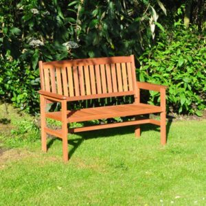 2 SEATER HARDWOOD GARDEN PATIO BENCH