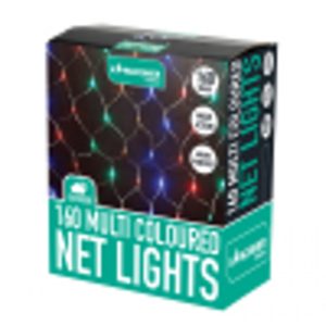 160 M/COLOURED MULTI ACTION LED XMAS NET LIGH