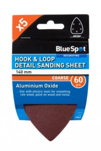 BLUE SPOT 140MM 5 PACK 60 GRIT DETAIL SANDING PADS