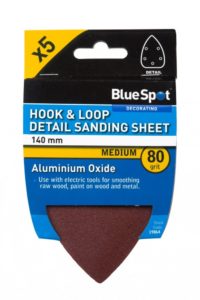 BLUE SPOT 140MM 5 PACK 80 GRIT DELTA SANDING PADS