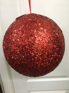 CHRISTMAS RED FOAM BAUBLE