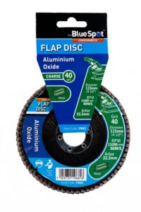 BLUE SPOT 40 GRIT ALUMINIUM OXIDE FLAP DISC