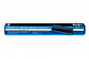 10PCE 1/2" METRIC IMPACT SOCKETS