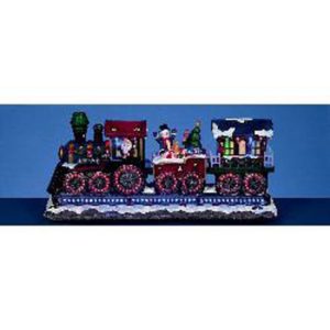 40CM XMAS TRAIN W-ROTATING LED WHEELS