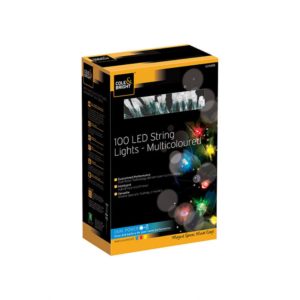 100 SOLAR STRING LIGHTS MULTICOLOURED