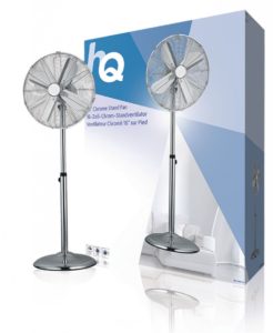 HQ STAND FAN 16" CHROME SILVER