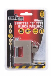 FORT KNOX 60MM SHUTTER "C" TYPE BLOCK PADLOCK