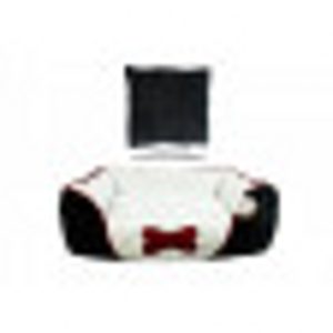 BLACK & WHITE MEDIUM PET BED