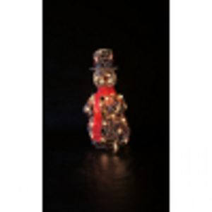 MAINS POWERED TWIG AN BERRY SNOWMAN