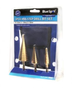 3PCE HSS STEP DRILL IN WALLET 4-32MM