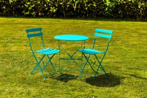 TURQUOISE METAL BISTRO SET