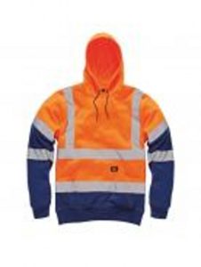 TWO TONE HV HOODY ORANGE/ NAVY LARGE