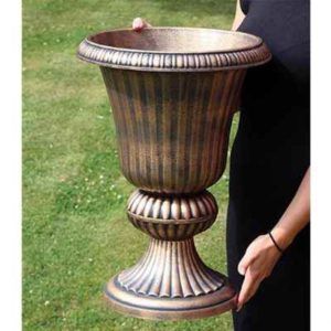 CLASSIC CHAMPAGNE URN PLASTIC PLANTER BRONZE