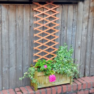 LARGE TRELLIS WITH RIVETS TANNED BROWN