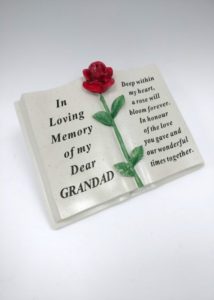 DAD LARGE BOOK RED ROSE