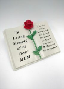 MUM LARGE BOOK RED ROSE