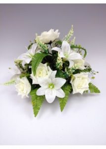 LILY & ROSE FLORAL GRAVE ARRANGEMENT