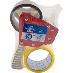 2PK CLEAR & BROWN TAPE