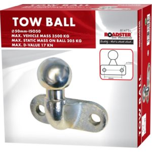 TRAILER TOW BALL HEAVY DUTY ZINC PLATED