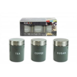 CANISTER SET 3 TEA/COFFEE/ SUGAR