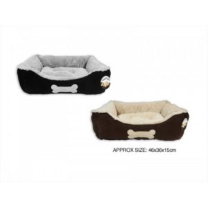 PET BED SUEDE (SMALL) 46X36X15CM